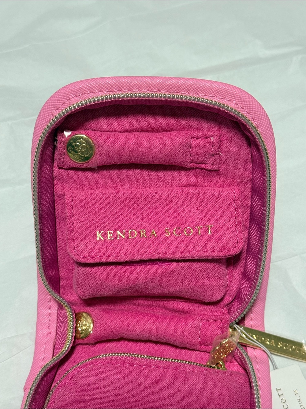 NWT Kendra Scott Travel Jewelry Wallet Pouch in Shimmer Pink - Picture 11 of 12